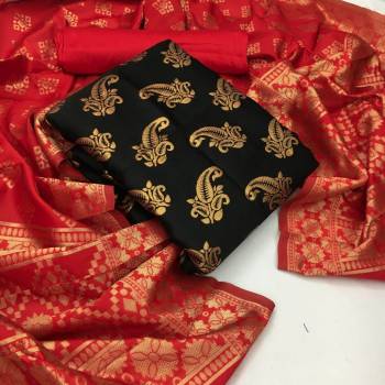 Garb This Weaved Straight Suit In Fine Color. This Pretty Suit Is Banarasi Jacquard Based Top And Dupatta Beautified With Weave Designer And Bottom Are Tapeta Silk. Its Fabric Gives A Rich Look To Your Personalit.