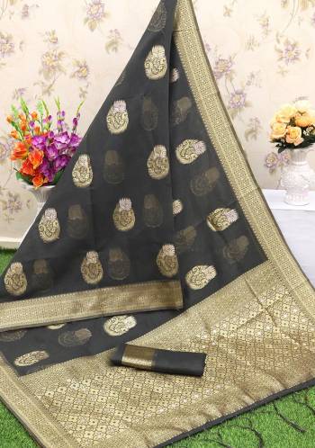 Adorn The Pretty Angelic Look Wearing This Heavy Wevon Designer Saree In Fine Color Paired With Contrasting Colored Blouse. This Saree Is Fabricated On Banarasi Silk Paired With Banarasi Silk Fabricated Blouse. Its Pretty Color Pallete Will Give An Attractive Look To Your Personality. 