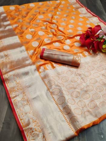 Adorn The Pretty Angelic Look Wearing This Heavy Wevon Jacquard Designer Saree In Fine Color Paired With Blouse. This Saree Is Fabricated On Banarasi Silk Paired With Banarasi Silk Fabricated Blouse. Its Pretty Color Pallete Will Give An Attractive Look To Your Personality. 