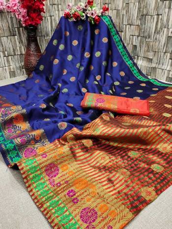 Attrective The Pretty Angelic Look Wearing This Heavy Wevon Jacquard Designer Saree In Fine Color Paired With Contrased Color Blouse. This Saree Is Fabricated On Lichi Silk Paired With Lichi Silk Fabricated Blouse. Its Pretty Color Pallete Will Give An Attractive Look To Your Personality. 