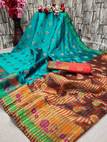 Attrective The Pretty Angelic Look Wearing This Heavy Wevon Jacquard Designer Saree In Fine Color Paired With Contrased Color Blouse. This Saree Is Fabricated On Lichi Silk Paired With Lichi Silk Fabricated Blouse. Its Pretty Color Pallete Will Give An Attractive Look To Your Personality. 