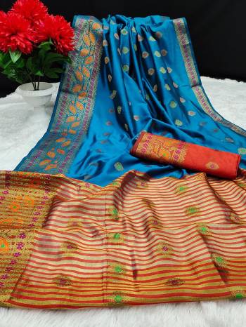 Attrective The Pretty Angelic Look Wearing This Heavy Wevon Jacquard Designer Saree In Fine Color Paired With Contrased Color Blouse. This Saree Is Fabricated On Lichi Silk Paired With Lichi Silk Fabricated Blouse. Its Pretty Color Pallete Will Give An Attractive Look To Your Personality. 