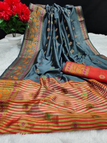 Attrective The Pretty Angelic Look Wearing This Heavy Wevon Jacquard Designer Saree In Fine Color Paired With Contrased Color Blouse. This Saree Is Fabricated On Lichi Silk Paired With Lichi Silk Fabricated Blouse. Its Pretty Color Pallete Will Give An Attractive Look To Your Personality. 