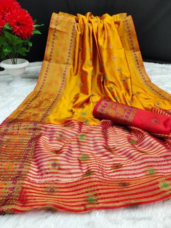 Attrective The Pretty Angelic Look Wearing This Heavy Wevon Jacquard Designer Saree In Fine Color Paired With Contrased Color Blouse. This Saree Is Fabricated On Lichi Silk Paired With Lichi Silk Fabricated Blouse. Its Pretty Color Pallete Will Give An Attractive Look To Your Personality. 