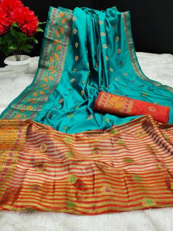 Attrective The Pretty Angelic Look Wearing This Heavy Wevon Jacquard Designer Saree In Fine Color Paired With Contrased Color Blouse. This Saree Is Fabricated On Lichi Silk Paired With Lichi Silk Fabricated Blouse. Its Pretty Color Pallete Will Give An Attractive Look To Your Personality. 