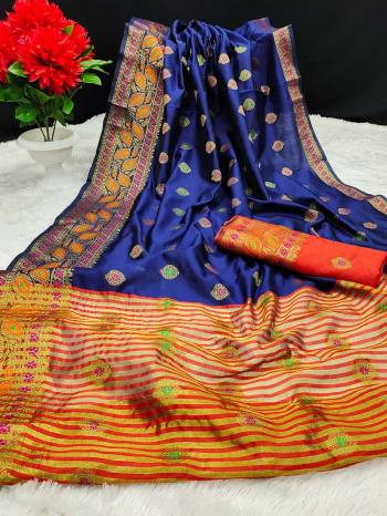 Attrective The Pretty Angelic Look Wearing This Heavy Wevon Jacquard Designer Saree In Fine Color Paired With Contrased Color Blouse. This Saree Is Fabricated On Lichi Silk Paired With Lichi Silk Fabricated Blouse. Its Pretty Color Pallete Will Give An Attractive Look To Your Personality. 