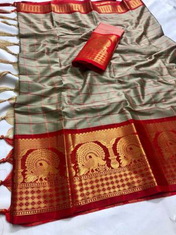 Attrective The Pretty Angelic Look Wearing This Wevon Jacquard Designer Saree In Fine Color Paired With Contrased Color Blouse. This Saree Is Fabricated On Cotton Silk Paired With Cotton Silk Fabricated Blouse. Its Pretty Color Pallete Will Give An Attractive Look To Your Personality. 