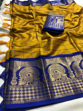 Attrective The Pretty Angelic Look Wearing This Wevon Jacquard Designer Saree In Fine Color Paired With Contrased Color Blouse. This Saree Is Fabricated On Cotton Silk Paired With Cotton Silk Fabricated Blouse. Its Pretty Color Pallete Will Give An Attractive Look To Your Personality. 