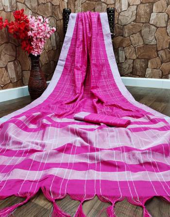 Adorn The Pretty Angelic Look Wearing This Heavy Wevon Designer Saree In Fine Color Paired With Blouse. This Saree Is Fabricated On Cotton Silk Paired With Cotton Silk Fabricated Blouse. Its Pretty Color Pallete Will Give An Attractive Look To Your Personality. 