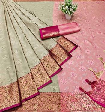 Garb This Pretty Angelic Look Wearing This Heavy Wevon Jacquard Designer Saree In Fine Color Paired With Blouse. This Saree Is Fabricated On Kanjivaram Silk Paired With Kanjivaram Silk Fabricated Blouse. Its Pretty Color Pallete Will Give An Attractive Look To Your Personality. 
