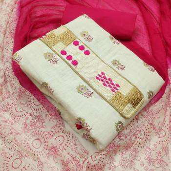 Look Pretty This Designer Long Length Suit In Lovely Color.?Its Pretty Printed With Embroidred Top Is Slub Cotton Based Paired With Cotton Bottom And Naznin Fabricated Printed Dupatta  Which Gives An Attractive To The Suit.