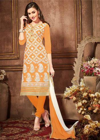 Bare The Heat This Season And Look Simply Fabulous In This Cotton Mustard Colored Suit. Its Skin Soft Light Fabric And Amazing Soothing Colors Makes It More Scintillating. Wear It Daily Or Wear It In A Function   You Will Look Stunning Anyway.Get It Now. 