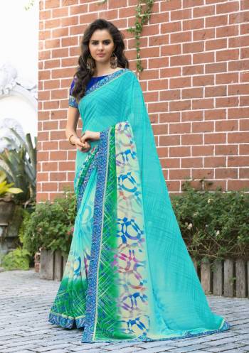 Simple And Pretty Looking Saree Is Here With This Saree In Blue Color Paired With Royal Blue Colored Blouse. This Saree Is Fabricated On Georgette Paired With Satin Fabricated Blouse. Both The Fabrics Esnures Superb Comfort All Day Long. Buy Now.