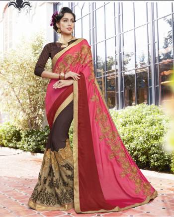 This  Multi Colored Saree Is The Ideal Pick For The Coming Festive  Season. It Is Graced On Georgette And Is Obtainable With  Banglori Silk Blouse.This Lovely Saree For All Beauties.