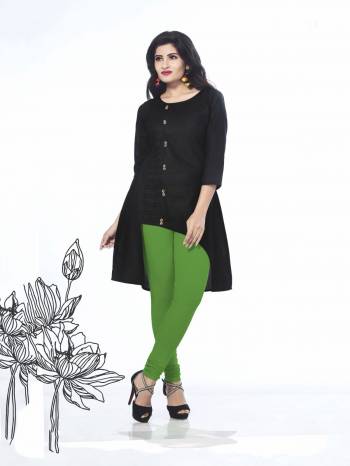 Enhance Your Beauty Wearing This Black Colored Readymade Kurti In Assymetric Pattern. This Kurti Is Fabricated On Cotton Which Ensures Superb Comfort All Day Long.