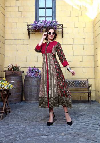 For Your Semi-Casual Wear, Here Is A Perfect Kurti In Multi Color Fabricated On Cotton Beautified With Multi Colored Prints And Fabrics. This Kurti Ensures Superb Comfort All Day Long. Buy Now.