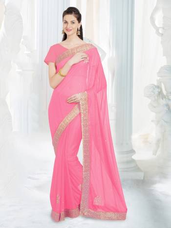 Look Pretty Wearing This Saree In Light Pink Color Paired With Light pink Colored Blouse. This Saree Is Fabricated On Net Lycra Paired With Art Silk Fabricated Blouse. This Saree Is Light Weight, Easy To Drape and Carry All Day Long.Buy Now.