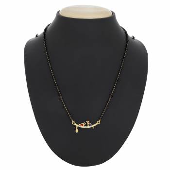 Cute And Very Pretty Patterned Mangalsutra Is Here With Love Birds Pattern. It Is Light Weight And Looks Even More Pretty When You Wear It.