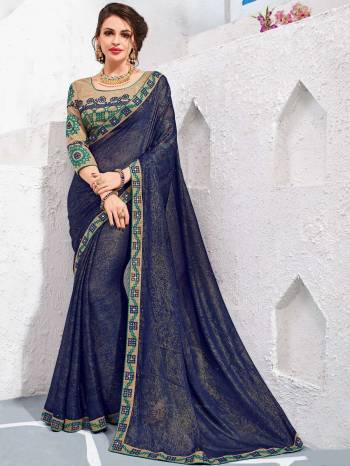 The fabulous pattern makes this Navy Blue color moss chiffon saree. Ideal for party, festive & social gatherings. this gorgeous saree featuring a beautiful mix of designs. Its attractive color and designer embroidered design, stone, designer heavy blouse and beautiful floral design work over the attire & contrast hemline adds to the look. Comes along with a contrast unstitched blouse.