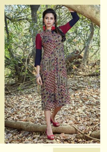 Go Colorful With This Readymade Multi Colored Kurti Fabricated On Rayon Cotton, This Readymade Kurti Is Available In Sizes So Choose As Per Your Desired Fir And Comfort.