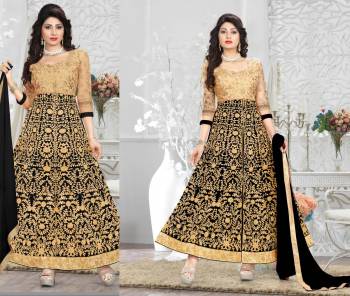 Look The Most Attractive Of All At The Next Function You Attend. So Grab This Dress Which Can Be Styled As Per Your Choice. It Can Be Made As Lehenga Choli Or An Anarkali Suit. It Comes With A Blouse And Semi Stitched Skirt Also With A Bottom And Dupatta. Its Blouse Is Fabricated On Art Silk Paired With Net Lehenga, Santoon Bottom And Chiffon Dupatta. 