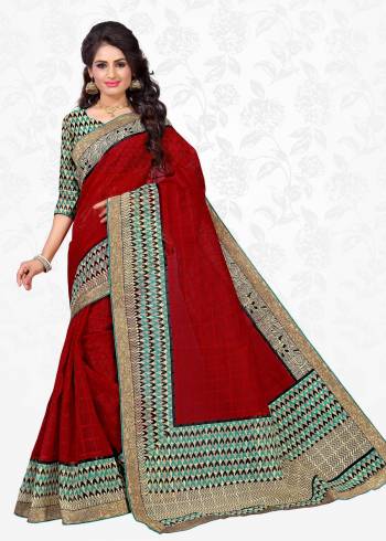 For An Elegant And Rich Look Even In Your Casuals, Grab This Saree In Maroon Color Paired With Multi Colored Blouse. This Saree Is Fabricated On Cotton Silk Paired With Art Silk Fabricated Blouse. It Is Light Weight And Easy To Carry All Day Long.