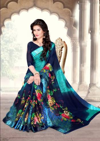 For A Bold And Beautiful Personality, Grab This Saree In Navy Blue Color Paired With Navy Blue Colored Blouse. This Saree And Blouse Are Fabricated On Chanderi Cotton. Its Fabric Ensures Superb Comfort All Day Long.