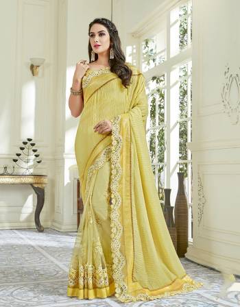 Exude the vivacity of eternal sunshine and look full of life and radiant in this yellow saree. Drape it in classic nivi style or let the pallu fall loose to look marvellous.  