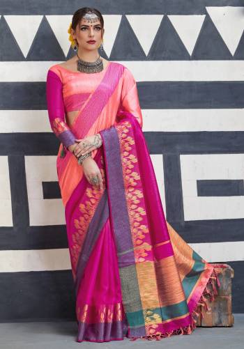 Look Pretty In This Pink Colored Saree Paired With Pink Colored Blouse. This Saree And Blouse Are Fabricated On Nylon Art Silk, Both Its Fabrics Ensures Superb Comfort All Day Long. Buy Now.