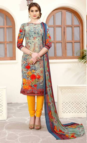 Simple And Elegant Looking Dress Material Is Here In Multi Colored Top Paired With Yellow Colored Bottom And Multi Colored Dupatta. Its Top, Bottom And Dupatta Are Fabricated On Cotton Beautified With Prints Over It. It Is Soft Towards Skin And Perfect For These Summer.