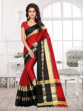 Adorn The Angelic Look Wearing This Attractive Saree In Red Color Paired With Red Colored Blouse. This Saree And Blouse Are Fabricated On Satin Silk Beautified With Weave. It Is Light In Weight And Easy To Drape Which Is Easy to carry All Day Long.