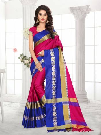 Shine Bright Wearing This Attractive Saree In Dark Pink Color Paired With Dark Pink Colored Blouse. This Saree And Blouse Are Fabricated On Satin Silk. This Attractive Color And Fabric Will Earn You Lots Of Compliments From Onlookers.