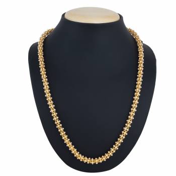 Simple, Rich And Elegant Looking Necklace Is Here In Golden Color Beautified With Pearl All Over It. This Pretty Necklace Can Be Used As Regular Wear OR Party Wear. Buy Now.