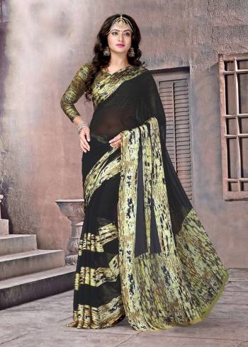 For A Bold and Beautiful Look, Grab This Saree In Black Color Paired With Multi Colored Blouse. This Saree And Blouse Are Fabricated On Satin Silk Beautified With Prints. Its Fabric Is Light Weight And Ensures Superb Comfort All Day Long.