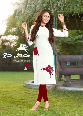 Pretty Simple And Elegant Looking Readymade Kurti Is Here In White Color Fabricated On Rayon. This Kurtis Fabric Is Soft Towards Skin And Also Available In Many Szes. Buy It Now.