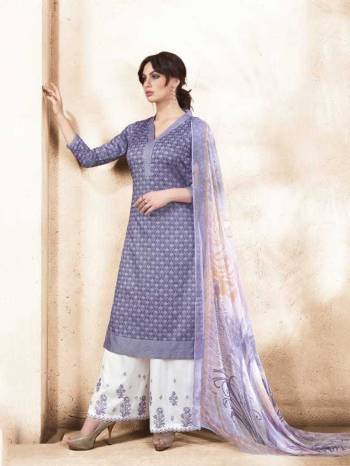 Add This Lovely Shade To Your Wardrobe With This Semi-Stitched Suit In Light Purple Colored Top Paired With White Colored Bottom And Light Purple Colored Dupatta. Its Top Is Fabricated On Silk Cotton Paired With Satin Cotton Bottom And Chiffon Dupatta. Get This Tailored As Per Your Desired Fit And Comfort.