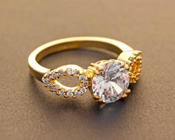 Grab This Beautiful And Elegant Looking Solitare Pattern Ring In Golden Color Beautified With Diamond Work. This Ring Will Give An Elegant Look To Your Hand. It Is Available In Sizes, Choose As Per Your Fit And Comfort. 