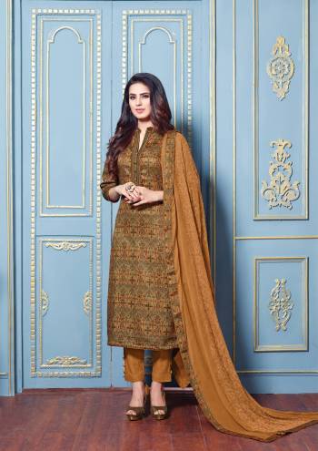 Simple And Elegant Looking Designer Straight Suit Is Here In Beige Color Paired With Beige Colored Bottom And Dupatta. Its Top And Bottom are Fabricated On Cotton Satin Paired With Chiffon Dupatta. Buy This Suit Now.