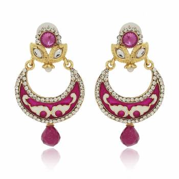 Add On More Beauty To Your Look With This Lovely Pair Of Earrings Which Can Be Paired with Same Or Any Contrasting Colored Traditional Attire. Buy This Lovely Pair Now.