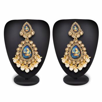 Add On More Beauty To Your Look With This Lovely Pair Of Earrings Which Can Be Paired with Same Or Any Contrasting Colored Traditional Attire. Buy This Lovely Pair Now.