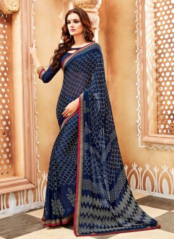 Grab This Beautiful Saree For Your Casual Or Semi-Casual Wear. This Saree Is Fabricated On Chiffon Georgette Paired With Soft  Silk Fabricated Blouse. It Is Light Weight And Easy To Carry All Day Long. 