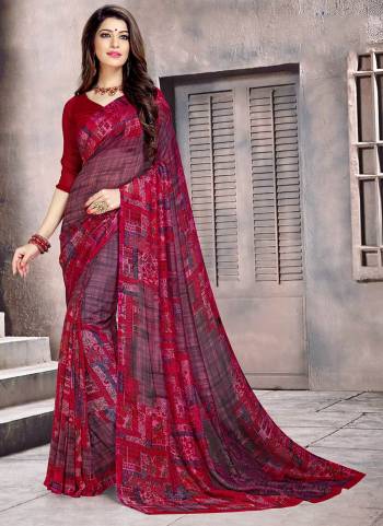 Simple Saree IS Here To Add Up For Your Regular Wear. This Saree And Blouse Are Georgette Based Which Is Light Weight And Easy To Carry all Day Long. 