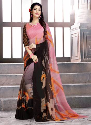 Simple Saree IS Here To Add Up For Your Regular Wear. This Saree And Blouse Are Georgette Based Which Is Light Weight And Easy To Carry all Day Long. 