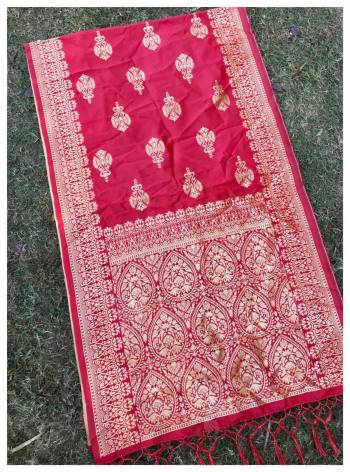 Add More Glam To Your Look With This Beautiful Silk Based Dupatta Beautified With Weave All Over It, You Can Pair This Up Any Same Or Contrasting Colored Dress. Buy Now.