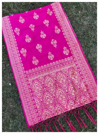 Add More Glam To Your Look With This Beautiful Silk Based Dupatta Beautified With Weave All Over It, You Can Pair This Up Any Same Or Contrasting Colored Dress. Buy Now.