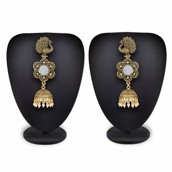 Enhance Your Simple Look By Pairing This Pretty Set Of Earrings Set In Golden Color. This Can Even Be Paired With A Simple Kurti Or Any Heavy Attire. Buy Now.