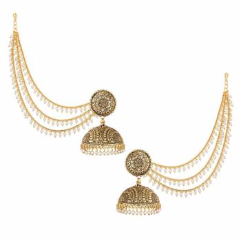 Give A Heavy All Over Look To Your Attire By Pairing It Up With This Heavy Designer Earrings Set. This Pretty Set Of Earrings Are Easy To Wear And Light Weight. Also It Can Be Paired With Any Colored Traditional Attire. Buy Now.