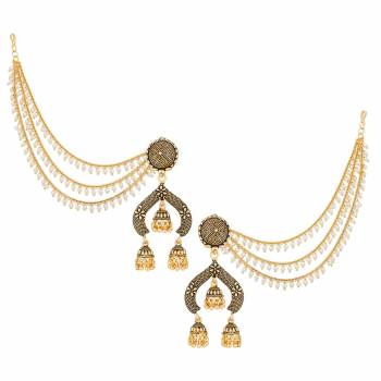 Give A Heavy All Over Look To Your Attire By Pairing It Up With This Heavy Designer Earrings Set. This Pretty Set Of Earrings Are Easy To Wear And Light Weight. Also It Can Be Paired With Any Colored Traditional Attire. Buy Now.