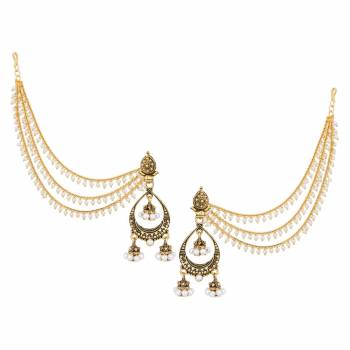 Give A Heavy All Over Look To Your Attire By Pairing It Up With This Heavy Designer Earrings Set. This Pretty Set Of Earrings Are Easy To Wear And Light Weight. Also It Can Be Paired With Any Colored Traditional Attire. Buy Now.