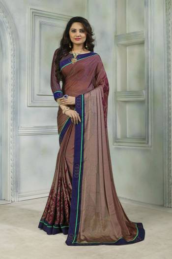 Add This Very Pretty Saree To Your Wardrobe For The Upcoming Festive Season. This Saree And Blouse Are Fabricated On Satin Chiffon Beautified With Prints And Stone Work. Buy Now.